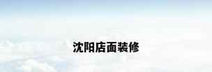 沈阳店面装修