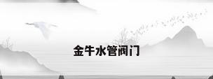 金牛水管阀门