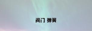 阀门 弹簧
