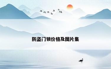 防盗门锁价格及图片集