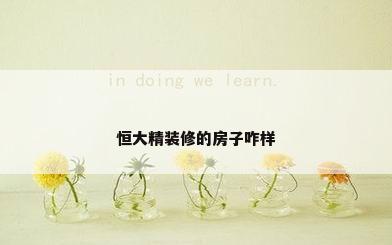 恒大精装修的房子咋样
