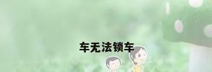 车无法锁车