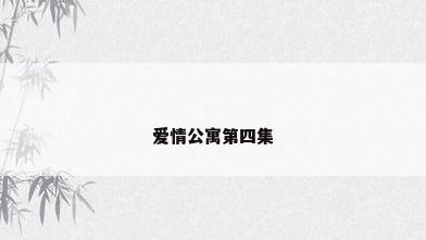 爱情公寓第四集