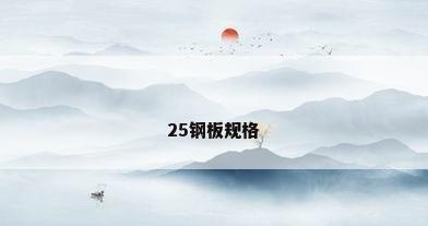 25钢板规格