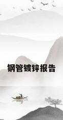钢管镀锌报告