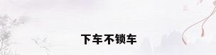 下车不锁车