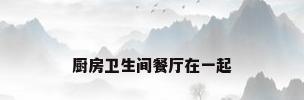厨房卫生间餐厅在一起