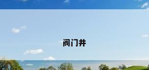 阀门井