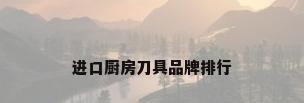 进口厨房刀具品牌排行