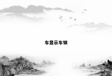 车显示车锁