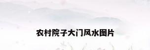 农村院子大门风水图片