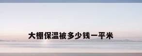 大棚保温被多少钱一平米