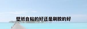 壁纸自粘的好还是刷胶的好