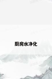 厨房水净化