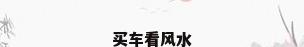 买车看风水