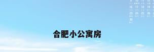 合肥小公寓房