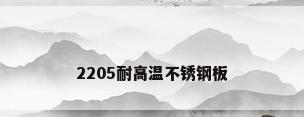 2205耐高温不锈钢板