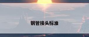 钢管接头标准