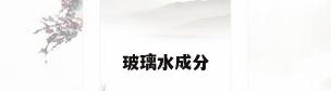 玻璃水成分