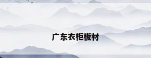 广东衣柜板材