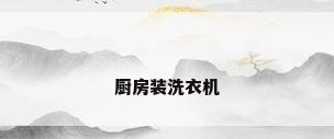 厨房装洗衣机