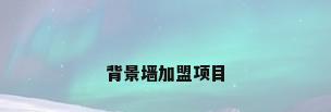 背景墙加盟项目
