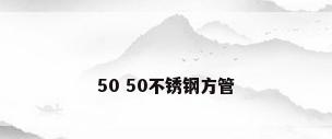 50 50不锈钢方管