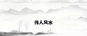 伟人风水