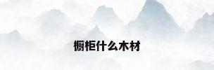 橱柜什么木材