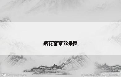 绣花窗帘效果图
