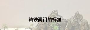 铸铁阀门的标准