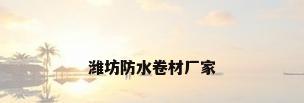 潍坊防水卷材厂家