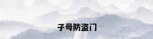 子母防盗门