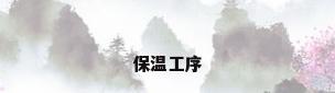 保温工序