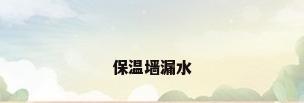 保温墙漏水