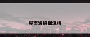 屋面岩棉保温板
