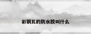 彩钢瓦的防水胶叫什么