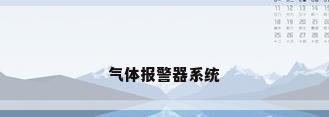 气体报警器系统