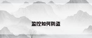 监控如何防盗