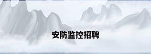 安防监控招聘