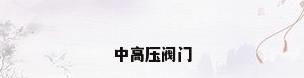 中高压阀门