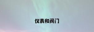 仪表和阀门