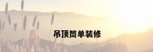 吊顶筒单装修