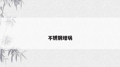 不锈钢坩埚