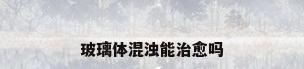 玻璃体混浊能治愈吗