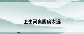 卫生间离厨房太远