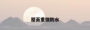 屋面重做防水