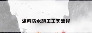 涂料防水施工工艺流程