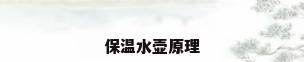 保温水壶原理