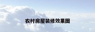 农村房屋装修效果图